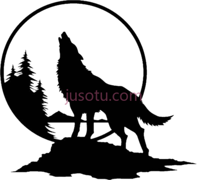 狼嚎,silhouette night sky moon disney howling wolf tattoo PNG