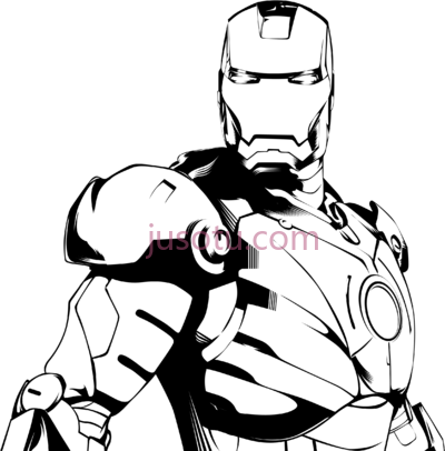 钢铁侠,iron man black white PNG