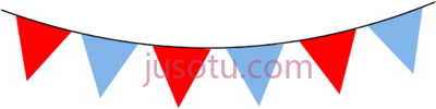 三角形横幅,red decorations blue triangle banner party flags white and bunting PNG