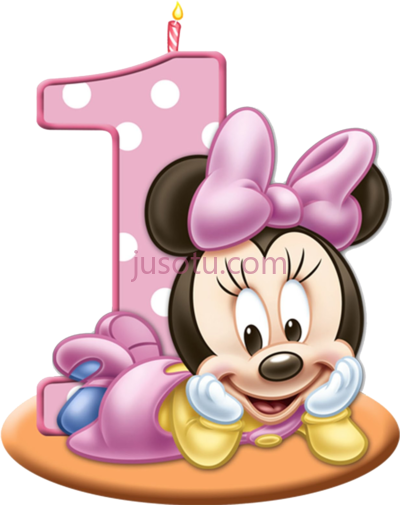 米妮老鼠,1st candle baby minnie mouse PNG