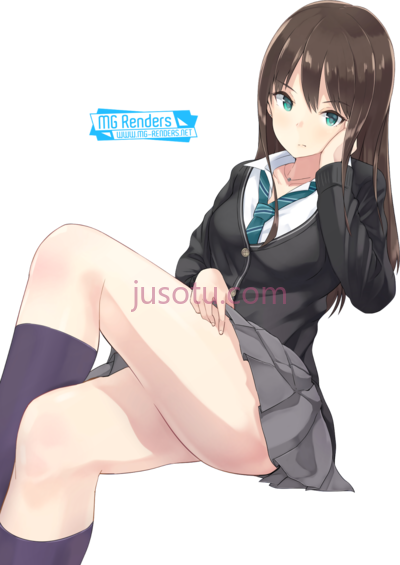 女孩交叉双腿,anime girls crossing legs PNG