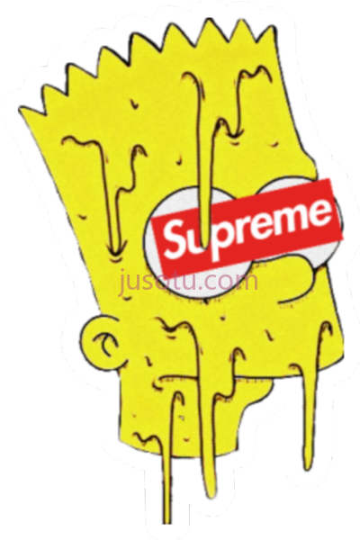 辛普森,supreme bart simpson PNG