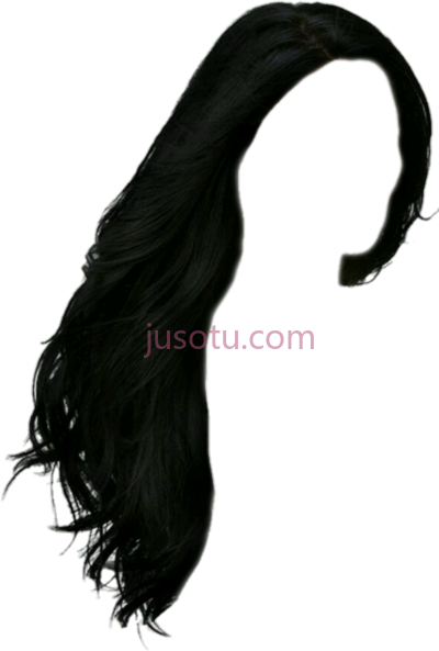 黑色长发,black long hair PNG