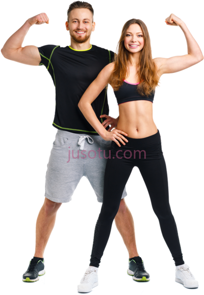 健身情侣,fitness couple PNG
