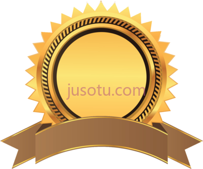 金奖,winner ribbon golden certificate award PNG