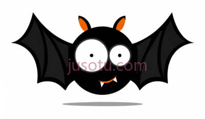 万圣节,cute halloween cartoon bat PNG