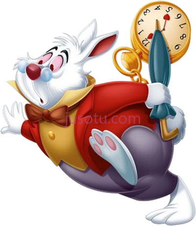爱丽丝梦游仙境兔子,alice in wonderland rabbit characters animated PNG