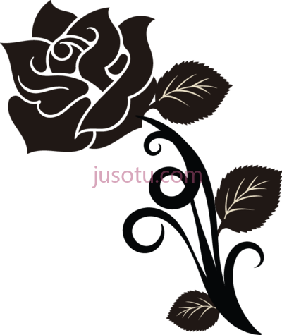 黑玫瑰标志,black rose logo PNG