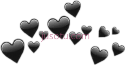 黑心,black emoji PNG