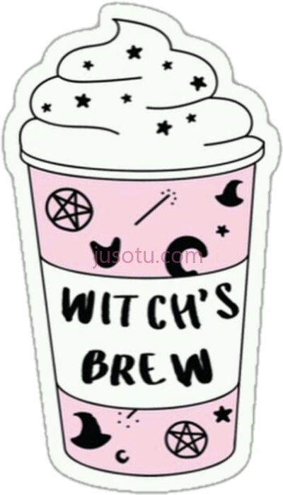 卡哇伊粉彩冰淇淋,kawaii cute pink pastel goth soft witches brew coffee PNG