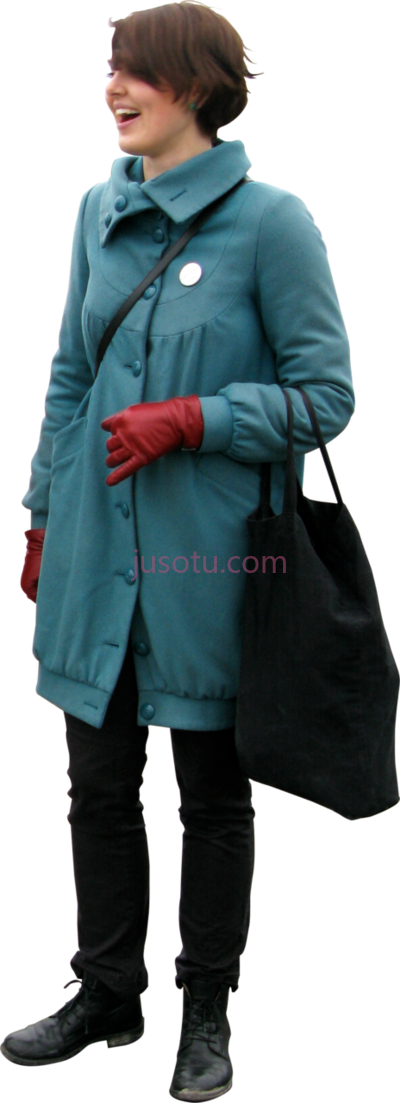 女人,watching winter cut out PNG