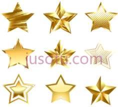 金色星,star PNG