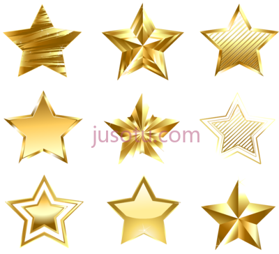 金色星,golden PNG