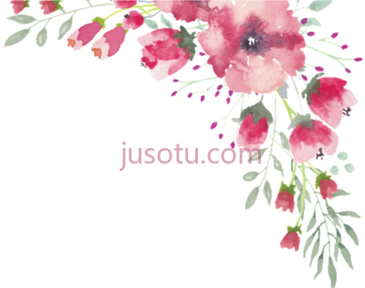 水彩花,watercolor flower lace 1 PNG