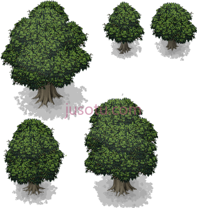 树木,green shadows parallax mapping or rpg maker mv tileset PNG