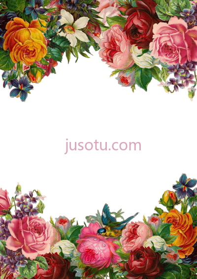 边框玫瑰,rose frame vintage composition beautiful border PNG