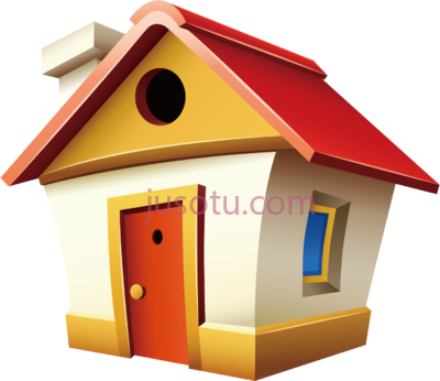 可爱房子,cute house cartoon PNG