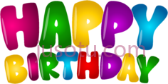 彩色生日快乐PNG