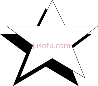 黑白星,black white PNG