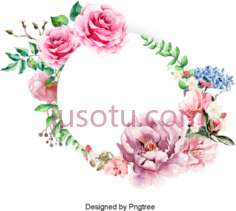 粉色花环,flower PNG