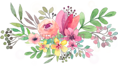 水彩粉色,watercolor floralswag pink PNG