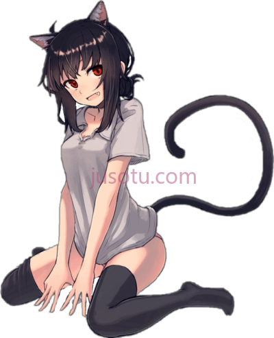 猫女,neko anime cat girl PNG