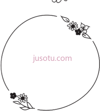 涂鸦圆框,doodle circle frame PNG