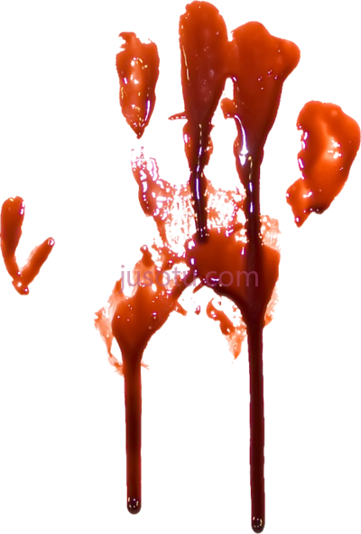 血淋淋手印,sang realistic dripping hand print PNG