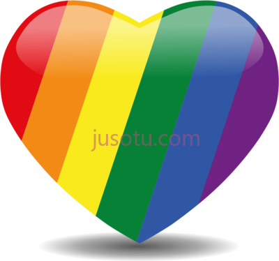 彩虹心,pride rainbow PNG