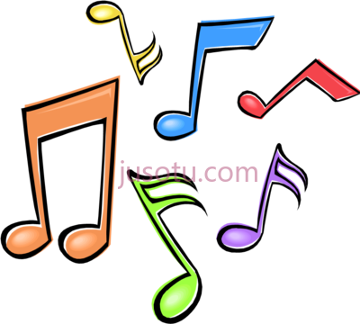 五彩缤纷音符,colorful music notes PNG