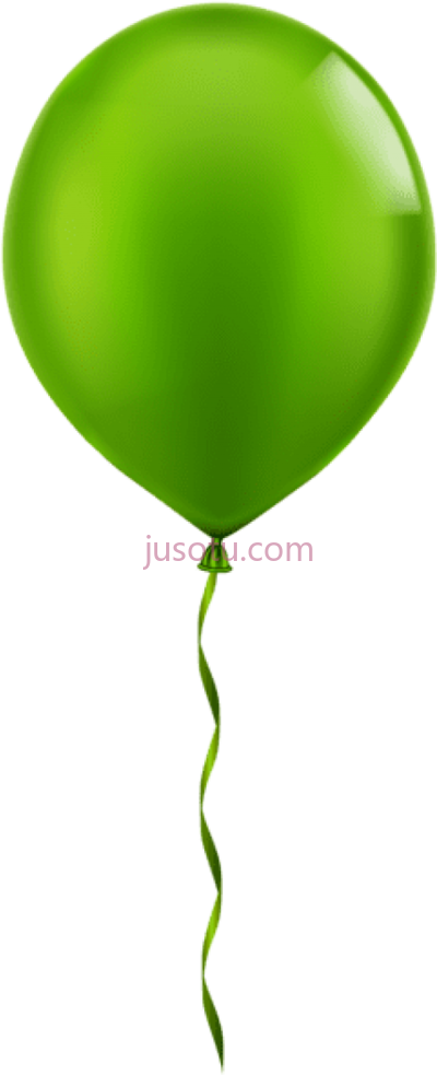 绿色气球,single green PNG