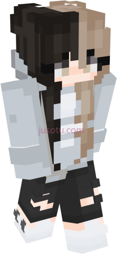 我的世界,body cool buildings girl skin white PNG