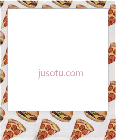 宝丽来相框,polaroid pizza ilove PNG
