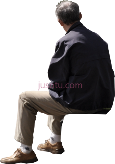 人坐,sitting back PNG