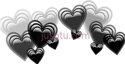 黑心,corazones negros PNG