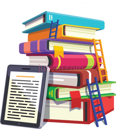 五颜六色书堆,stack colorful books ladders leaning PNG