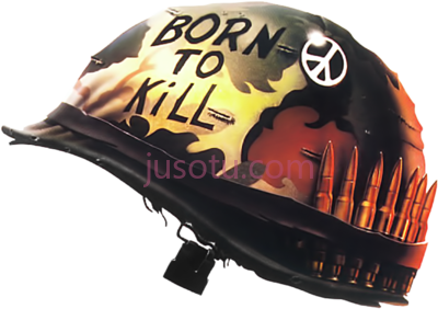 金属头盔,born to kill helmet full metal jacket PNG