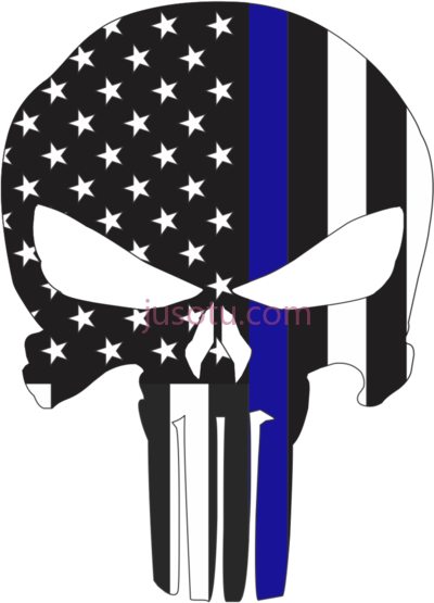 骷髅,blue skull punisher PNG