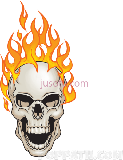 头骨着火,skulls fire flaming PNG