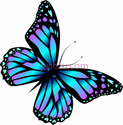 蓝色蝴蝶,blue PNG