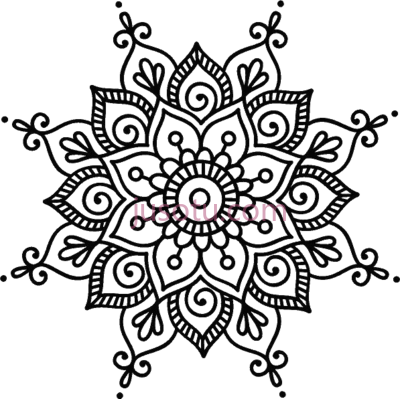 曼陀罗花,cricut ideas mandala dots coloring flower PNG