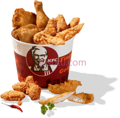 肯德基,kfc chicken 10 piece bargain bucket PNG