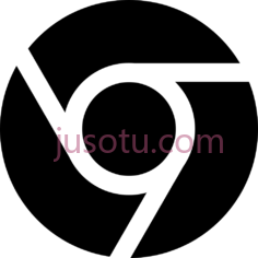 谷歌浏览器标志黑色PNG