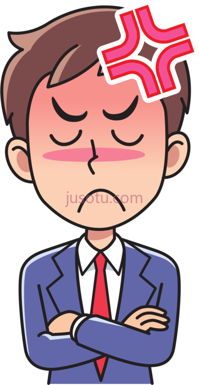商人生气,business man angry PNG