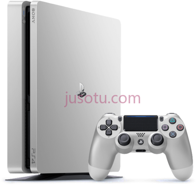 超薄索尼游戏机,ps4 slim 500 gb silv sony playstation 4 PNG