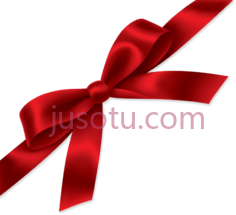 红蝴蝶结丝带PNG