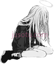 女孩寂寞PNG