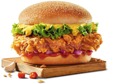 肯德基,kfc burger chicken double trouble PNG