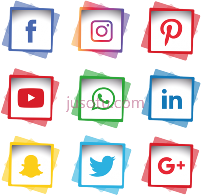 社交媒体图标,social media icons logo PNG