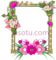 蝴蝶花框PNG